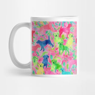 Colorful labradors watercolor Mug